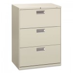 HON 600 Series Three-Drawer Lateral File, 30w x 19-1/4d, Light Gray HON673LQ