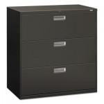 HON 600 Series Three-Drawer Lateral File, 42w x 19-1/4d, Charcoal HON693LS