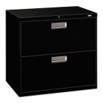 HON 600 Series Two-Drawer Lateral File, 30w x 19-1/4d, Black HON672LP