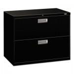 HON 600 Series Two-Drawer Lateral File, 36w x 19-1/4d, Black HON682LP