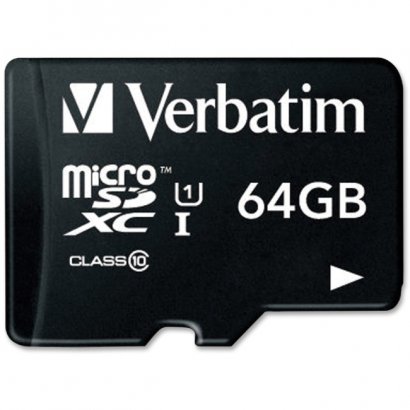 Verbatim 64GB microSDXC Card (Class 10) w/Adapter 44084