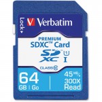 64GB Premium SDXC Memory Card, UHS-I Class 10 44024