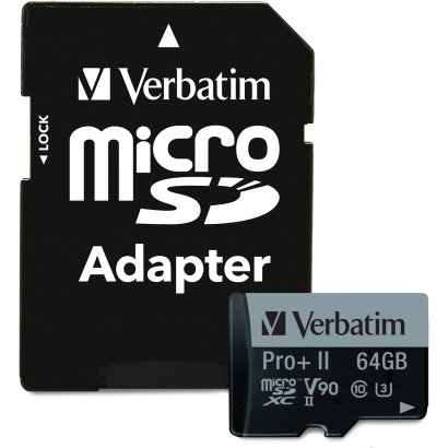 Verbatim 64GB Pro II Plus microSDXC Card 99168