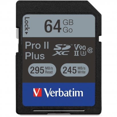 Verbatim 64GB Pro II Plus SDXC Card 99166