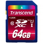 Transcend 64GB Secure Digital Extended Capacity (SDXC) - Class 10/UHS-I TS64GSDXC10U1