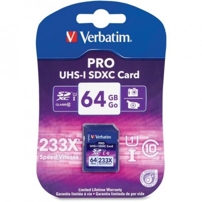Verbatim 64GB Secure Digital Extended Capacity (SDXC) Card 97466