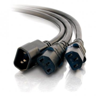 C2G 6ft 16 AWG 1-to-2 Power Cord Splitter (1 IEC320C14 to 2 IEC320C13) 29818