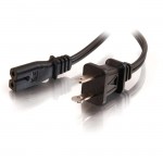 C2G 6ft 18 AWG 2-Slot Polarized Power Cord (NEMA 1-15P to IEC320C7) 27399