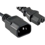 Unirise 6ft Black Power Cord C14-C14 PWCD-C14C15-15A-06F-BLK