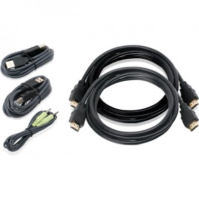Iogear 6ft Dual View HDMI, USB KVM Cable Kit with Audio (TAA) G2L8202UTAA3