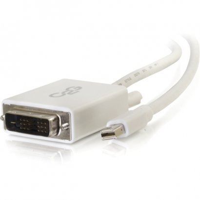 6ft Mini DisplayPort™ Male to Single Link DVI-D Male Adapter Cable - White 54338