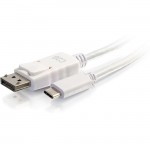 C2G 6ft USB C to DisplayPort 4K Cable White 26880