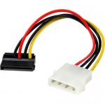 StarTech 6in 4 Pin Molex to Left Angle SATA Power Cable Adapter SATAPOWADPL