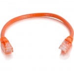 C2G 6in Cat6 Snagless Unshielded (UTP) Network Patch Cable - Orange 00957