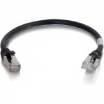 C2G 6in Cat6a Snagless Shielded (STP) Network Patch Cable - Black 00975