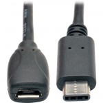 Tripp Lite 6IN Hi-Speed ADAPT Cable USB C U040-06N-MIC-F