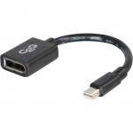 C2G 6in Mini DisplayPort Male to DisplayPort Female Adapter Converter - Black 54303