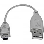 StarTech 6in Mini USB 2.0 Cable - A to Mini B USB2HABM6IN