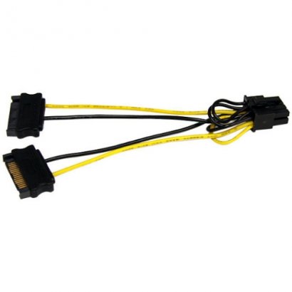 StarTech 6in SATA Power to 8 Pin PCI Express Video Card Power Cable Adapter SATPCIEX8ADP