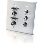 C2G 7 Sockets Audio/Video Faceplate 40508