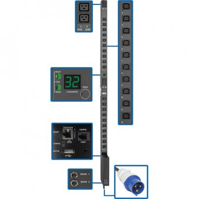 Tripp Lite 7.4kW Single-Phase Switched PDU PDUMV32HVNETLX