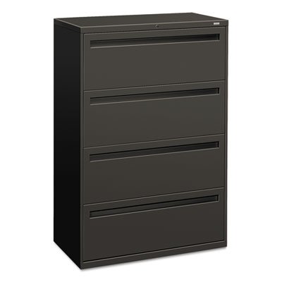 HON 700 Series Four-Drawer Lateral File, 36w x 19-1/4d, Charcoal HON784LS