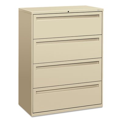 HON 700 Series Four-Drawer Lateral File, 42w x 19-1/4d, Putty HON794LL