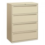 HON 700 Series Four-Drawer Lateral File, 42w x 19-1/4d, Putty HON794LL