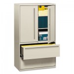 HON 700 Series Lateral File w/Storage Cabinet, 42w x 19-1/4d, Light Gray HON795LSQ