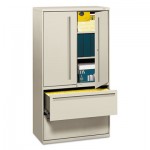 HON H785LS.L.Q 700 Series Lateral File with Storage Cabinet, 36w x 18d x 64.25h, Light Gray HON785LSQ