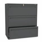 HON 700 Series Three-Drawer Lateral File, 36w x 19-1/4d, Charcoal HON783LS