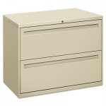 HON 700 Series Two-Drawer Lateral File, 36w x 19-1/4d, Putty HON782LL