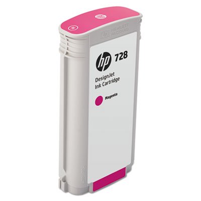 HP 728 Magenta Original Ink Cartridge, 130 mL HEWF9J66A