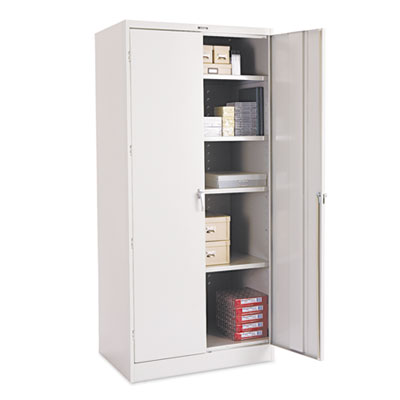 Tennsco 78" High Deluxe Cabinet, 36w x 24d x 78h, Light Gray TNN2470LGY