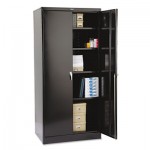Tennsco 78" High Deluxe Cabinet, 36w x 24d x 78h, Black TNN2470BK