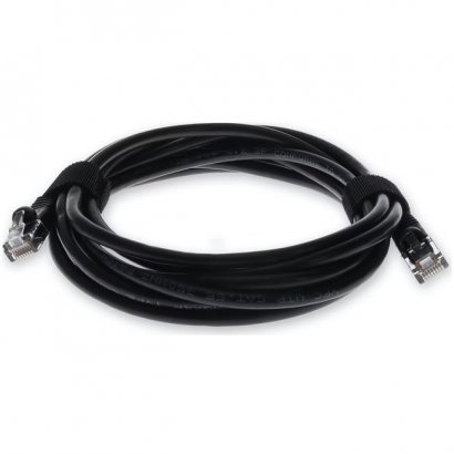 AddOn 7ft RJ-45 (Male) to RJ-45 (Male) Straight Black Cat5e UTP PVC Copper Patch Cable ADD-7FCAT5E-BK