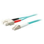 AddOn 7m Laser-Optimized Multi-Mode fiber (LOMM) Duplex SC/LC OM3 Aqua Patch Cable ADD-SC-LC-7M5OM3