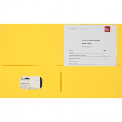 Business Source 8-1/2x11 Double Pocket Portfolio 78556