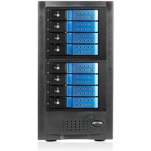 RAIDage 8-bay SAS/SATA 12Gb/s SFF-8644 Trayless Hotswap JBOD Enclosure JAGE6BT8HDBL-DE