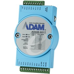 B+B SmartWorx 8-ch Isolated Analog Input Modbus TCP Module with 2-ch DO ADAM-6017-D