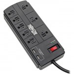 Tripp Lite 8-Outlet Surge Suppressor/Protector TLP88USBB