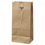 18408 #8 Paper Grocery Bag, 35lb Kraft, Standard 6 1/8 x 4 1/6 x 12 7/16, 500