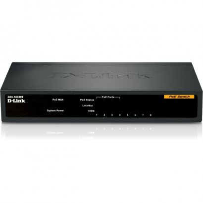 D-Link 8-Port Ethernet Switch with PoE DES-1008PA