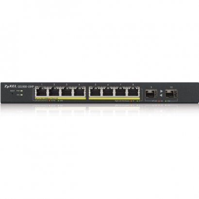 8-Port GbE Smart Managed PoE Switch with GbE Uplink GS1900-10HP