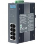 Advantech 8-port Industrial PoE Switch with 24/48 VDC Power Input and Wide Temperature EKI-2528PAI-AE
