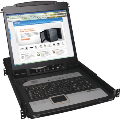 Tripp Lite 8-Port NetDirector 1U Rackmount Console IP KVM Switch w/19" LCD B020-U08-19-IP