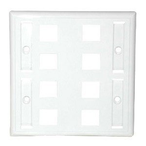 C2G 8 Socket Keystone Network/Multimedia Faceplate 03415