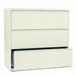 HON H893.L.L 800 Series Three-Drawer Lateral File, 42w x 19.25d x 40.88h, Putty HON893LL