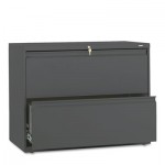 HON 800 Series Two-Drawer Lateral File, 36w x 19-1/4d x 28-3/8h, Charcoal HON882LS