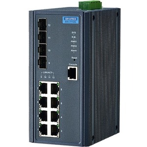 Advantech 8FE+4G SFP Managed Ethernet Switch EKI-7712E-4F-AE